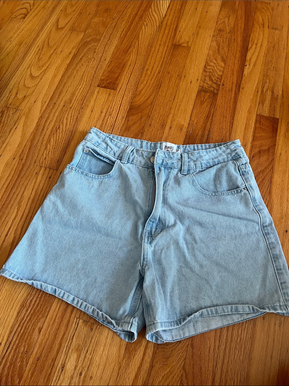 Princess Polly Light Wash High-Rise Denim Shorts